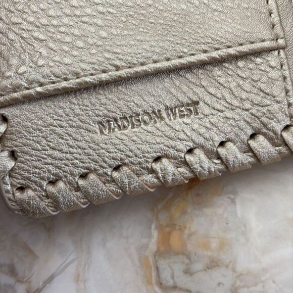 Madison West Travel Collection Large Passport Wallet - Laser Cut Rose Gold - Picture 12 of 13